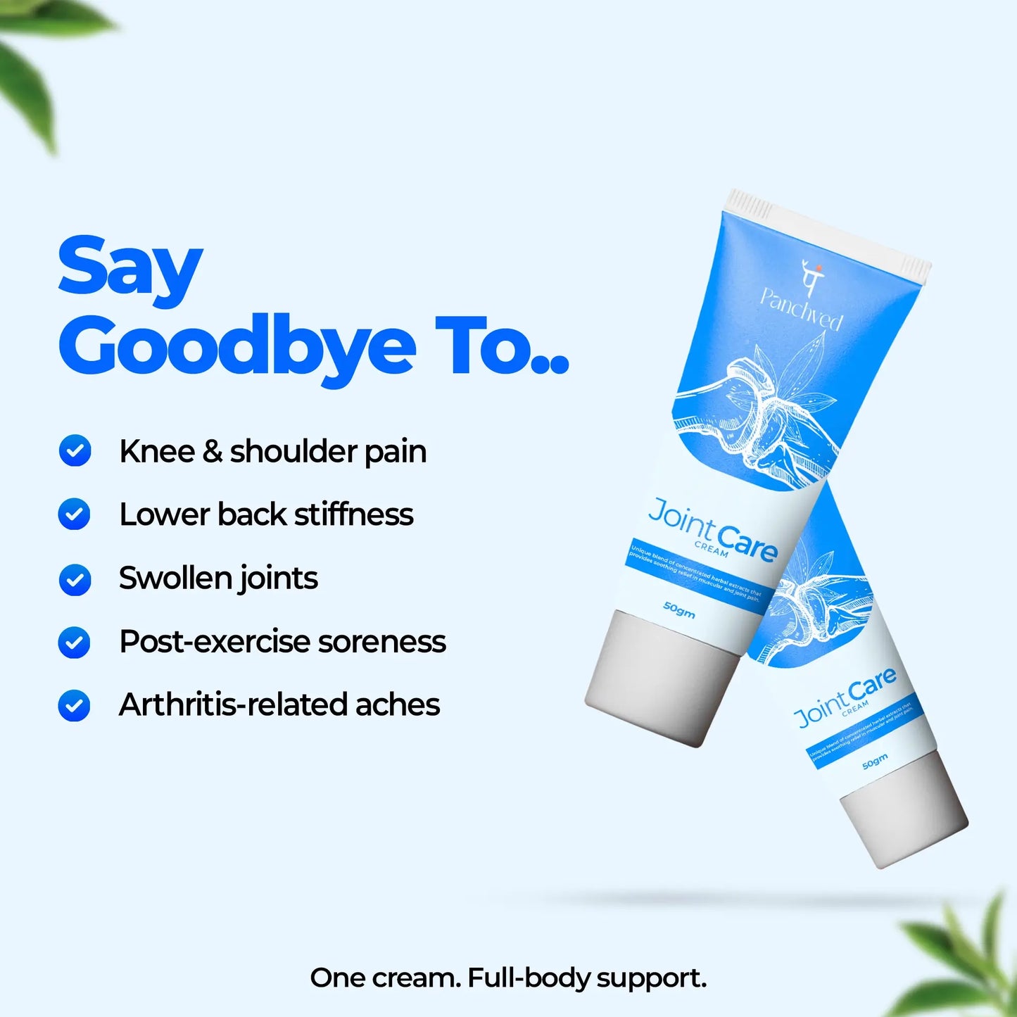 Panchved JointCare Cream | Ayurvedic Relief for Joint & Muscle Pain (50g)
